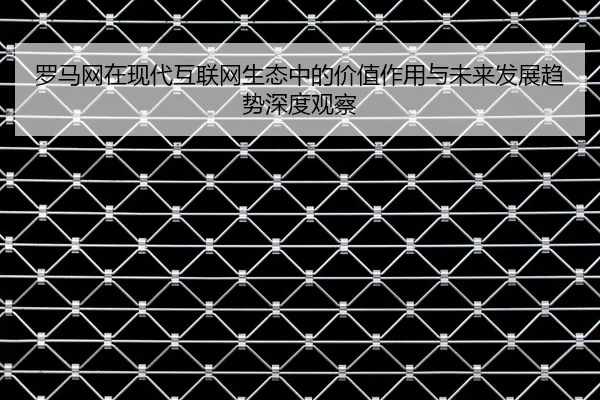 罗马网在现代互联网生态中的价值作用与未来发展趋势深度观察